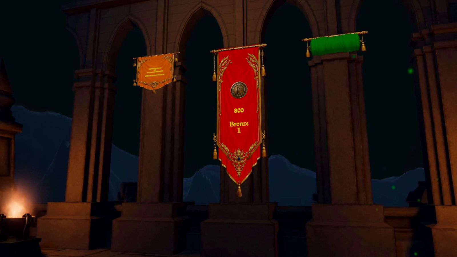 Rank banners hanging in the Sanctum